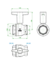 Kugelhahn mit Kunststoffknebelgriff, Innengewinde und Messingoberfläche. Oventrop-Produkt, geeignet für Anwendungen mit PN 16 und DN 50.
